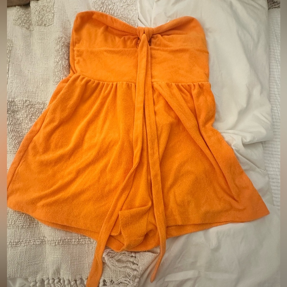 Orange Tie Romper